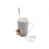 Florina Porcelánový hrnček s infuzérom Glitz 350 ml