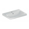 Geberit iCon - Umývadlo, 50x40x17 cm, s prepadom, s otvorom na batériu, KeraTect, biela 501.841.00.2