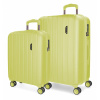 MOVOM Wood Yellow, Sada luxusných ABS cestovných kufrov, 65cm/55cm, 531896B