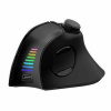 EVOLVEO TwinVerti, bezdrátová vertikální ergonomická myš, podsvícená,tichá, 2.4GHz+Bluetooth, černá TWINVERTI