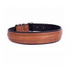 COLLAR Soft kožený obojok brown-black S