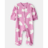 CARTER'S Overal na zips fleece Sleep & Play prink Polar bear dievča 3m/veľ.62