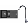 Set Sinks G22474 (dřez Perfecto 1000.1 Metalblack 74 + baterie Elasta Nerez/Černá)
