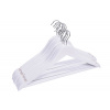 Vešiaky na oblečenie RONDO drevené, biele (10 ks)