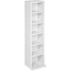 tectake 401700 stojan so 6 policami na 102 cédečiek 90x21x20cm - biela