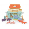 Drevená Noemova Archa Little Noah's Ark Tender Leaf Toys a 6 párov zvierat od 24 mes