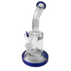 Vodné bongo Black Leaf Bubbler Inline Slit Blue