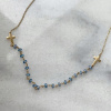 Zlatý ruženec dva krížiky a Blue Quartz 585 (Zlatý ruženec dva krížiky a Blue Quartz 585)