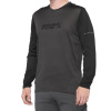Dres s dlhým rukávom 100% Ridecamp Jersey čierny/šedý