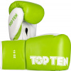TOP TEN Boxing Gloves “Profi” - 8 oz, red-silver Color: White - Green, Gloves weight: 10 oz, Gloves cut: Without Label