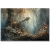 Tajomný les so starým kmeňom a hubami 150x100cm