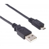 PREMIUMCORD Kabel USB 2.0 A-Micro B propojovací. 2m (černý) ku2m2f