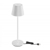 V-TAC MINI LED stolná lampa 1,5W, 150lm, 3000K, nabíjateľná, 1900mAh, nabíjací podstavec, BIELA, IP54