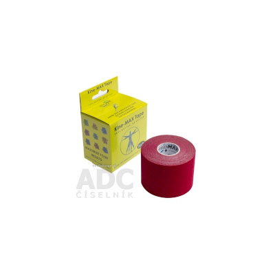 Kine-MAX Super-Pro Cotton Kinesiology Tape červená tejpovacia páska 5cm x 5m, 1x1 ks
