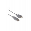 PremiumCord USB 2.0 kabel prodlužovací, A-A, 3m, šedá (kupaa3)