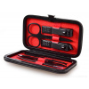 BEAUTY | manikúra 9dílná sada | broušená ocel | v uzavíratelném pouzdře | červená