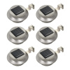 Vonkajšie solárne svietidlá 6 ks biele 12 cm LED okrúhle-ForU-44467