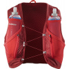 Salomon Active Skin 12 Set red dahlia high risk red běžecká vesta Velikost: M
