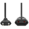 NEDIS napájecí kabel pro adaptéry/ Euro zástrčka - Euro zásuvka/ přímý-přímý/ dvoulinka/ černý/ bulk/ 2m CEGL11085BK20