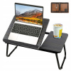 Skladací stolík pod laptop Interlook, čierny, 60x40 cm