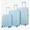 Sada cestovních kufrů ROCK Pixel PP - světle modrá - 102 L + 10% EXPANDER/71 L + 12% EXPANDER/36 L + 15% EXPANDER