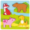Goki drevené hmatové puzzle Zvieratká