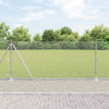 zahrada-XL Plot s stĺpmi Strieborná 0.8 x 10 m Ocel potiahnutá PVC 3353758