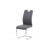 Autronic DCL-405 GREY2 - Jedálenská stolička, sivá látka-ekokože, chróm
