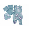 Detský komplet - Detská súprava Sweetchild 62 biela, hnedá, červená, fialová, modrá, ružová, šedá, viacfarebná, zelená 4 ks. (Layette pre novorodenca do nemocnice Sleepychy 4 El 62)