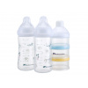 Sada dojčenských fliaš Emotion Physio 270ml 0-12m + White 2 ks + dávkovač