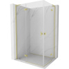 MEXEN/S - Mist-H L Duo sprchový kút dvere krídlové 95 x 90, transparent, zlato kartáčovaná 8A5L-095L-090P-55-00
