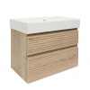 Naturel Koupelnová skříňka 2 zásuvková s umyvadlem Savona 78x53x44,8 cm dub Halifax mat SAVONA280DHSAT