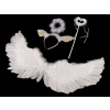 Karnevalová sada - anjel, páperové krídla biela 1sada