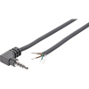 TRU COMPONENTS 1579003 jack konektor 3.5 mm zástrčka, zahnutá Pólov: 4 stereo čierna 1 ks; 1579003
