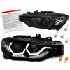 BMW 3 F30 LAMPY svetlomety BLACK ČIERNE LED denné KRÚŽKY DRL H7 leflektory