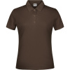 James & Nicholson Polokošile JN 791, krátký rukáv, dámská COT02079114504-brown XL Hnědá