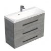 Naturel Koupelnová skříňka s umyvadlem SAT Cube Way 100x76,5x40 cm beton CUBE21003BE