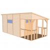 Drevený domček VERBENA s terasou (2,7 × 5,45 m) - domceknazahradu.sk