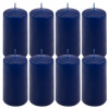 Modrá parafínová sviečka 10 cm, 20 h horenia, sada 8 ks