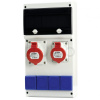 SCAME Zásuvková rozvodnica BLOCK, 1x16A+1x32A/400V/5P + 4x230V, s možnosťou istenia, IP54