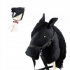 Skippi Hobby Horse čierny kôň na palici (Čierny hobby kôň veľká A3 ohlávka čierna darček)