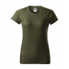 MALFINI BASIC 134 / Tričko, dámske - military XXL