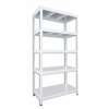 Kovový regál do skladu Biedrax 35 x 90 x 180 cm, biely - 5 políc pozink