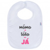 Detský podbradník New Baby máma+táta=JÁ ružový -