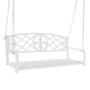 Kondela Záhradná hojdačka, 127cm, kov, biela, ABEA