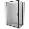 Mexen Exo posuvná sprchová kabína 110 x 80 cm, priehľadná, čierna - 8151-110-080-70-00