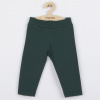 NEW BABY Dojčenské bavlnené legíny New Baby Leggings tmavo zelené - 80