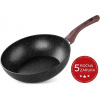 Panvica Wok MagicHome Black Marble Line, 28 cm