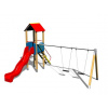 Playground System DETSKÉ IHRISKÁ - zostava so šmýkačkou a dvojhojdačkou 4U129D - 15