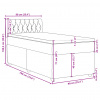 vidaXL Posteľný rám boxspring s matracom krémový 90x190 cm látka - Krémová - 46877-54688